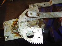  then drilled out rivet and released pin